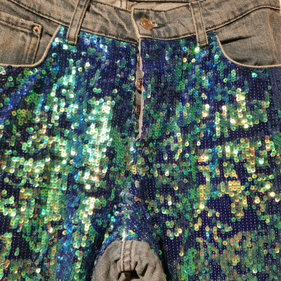 Rare top shop destroyed boyfriend jeans  blue - Picture 5 of 10